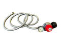 0 to 30 PSI Propane Regulator w/6' Stainless Steel Braided Hose