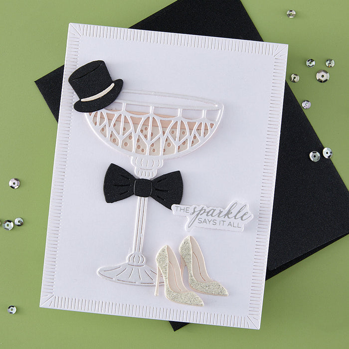 A Special Toast Sentiments Press + Foil Plate & Die Set