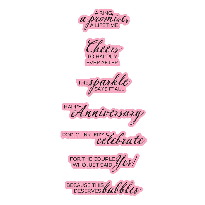 A Special Toast Sentiments Press + Foil Plate & Die Set