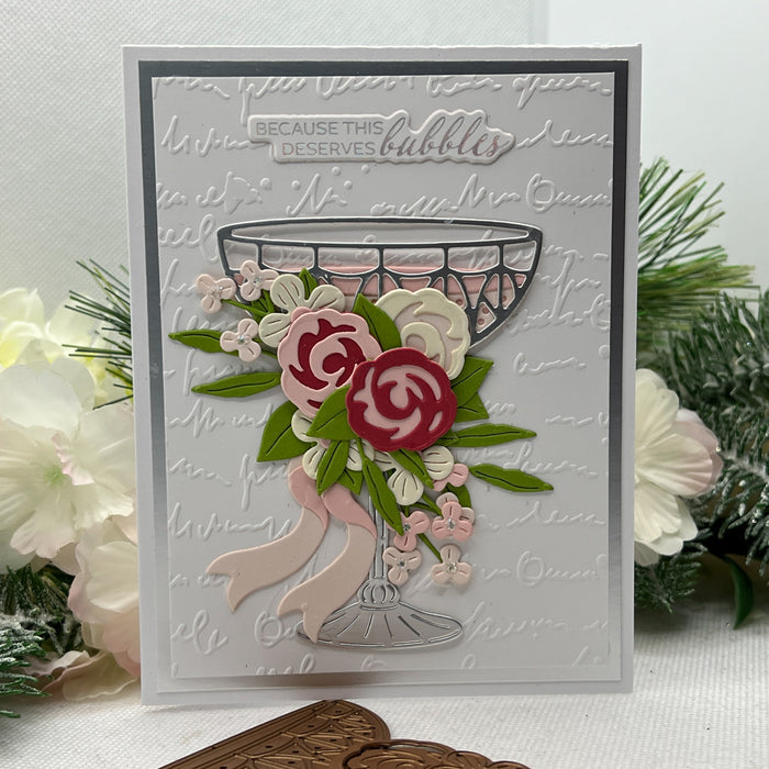 A Special Toast Sentiments Press + Foil Plate & Die Set