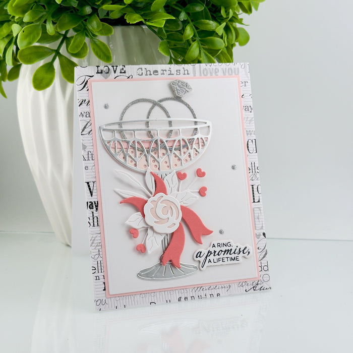 A Special Toast Sentiments Press + Foil Plate & Die Set