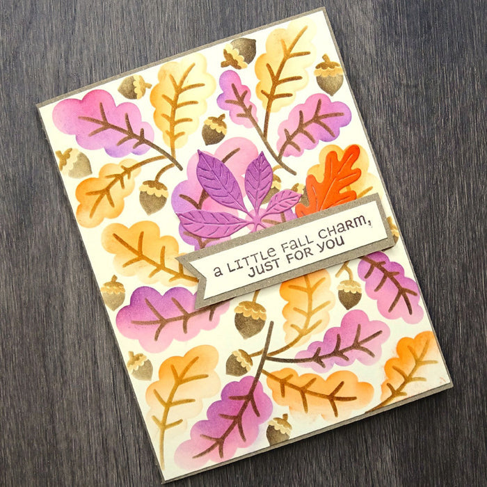 Acorns & Oaks - Stencil of the Month