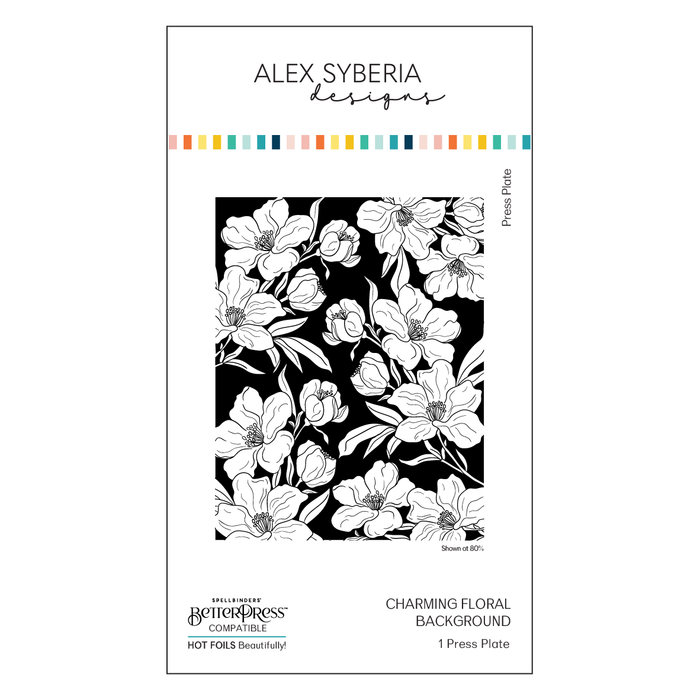 Alex Syberia Designs - Charming Floral Background Press Plate