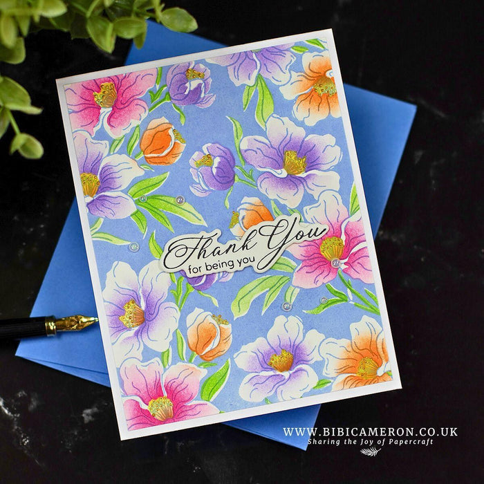 Alex Syberia Designs - Charming Floral Background Press Plate