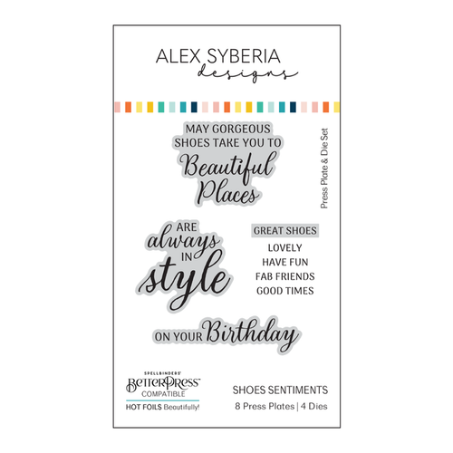 Alex Syberia Designs - Shoes Sentiments Press Plate & Die Set