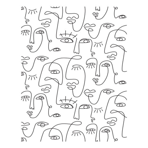 All My Senses Faces Press + Foil Plates and Stencil Bundle by Jaycee Gaspar