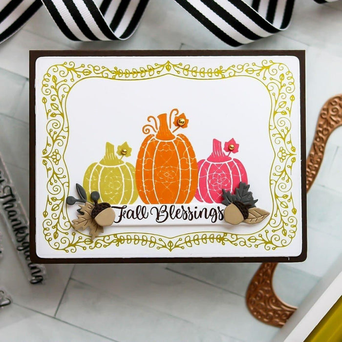 Autumn Leaves Etched Dies from the Fall Traditions Collection (S4-1137) Project Example by Lisa Mensing