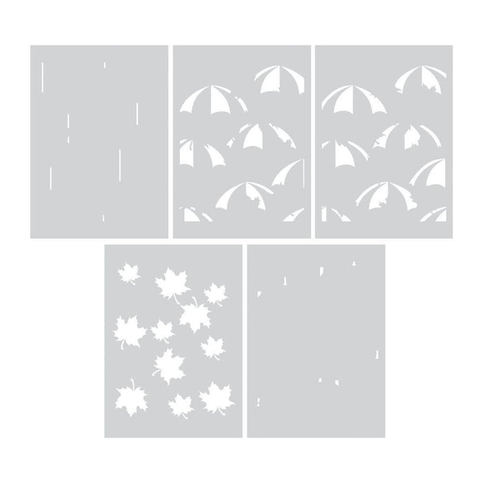 Autumn Rain BetterPress & Stencil Bundle from the Falling Leaves Collection