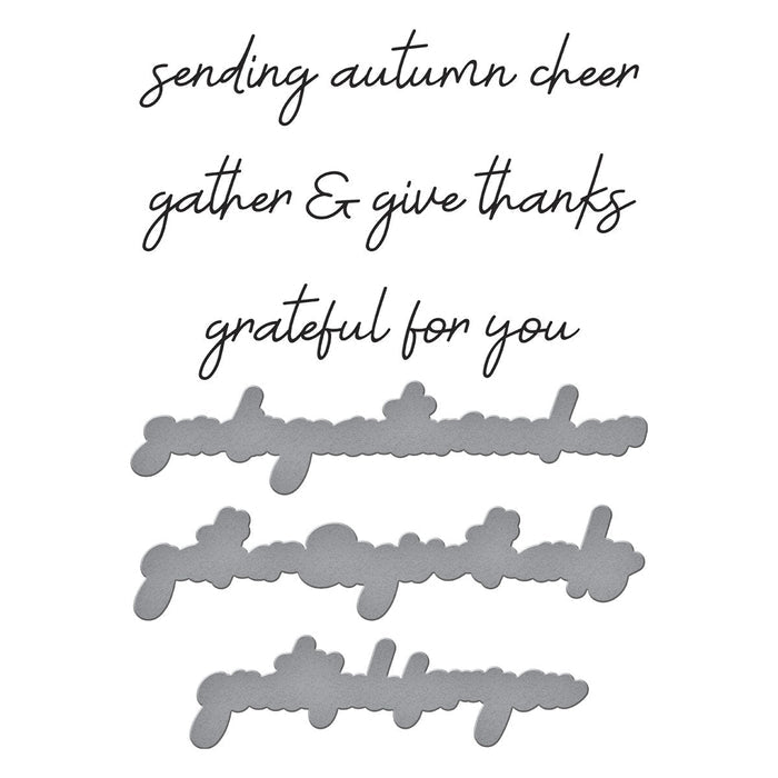 Autumn Sentiments BetterPress Plate & Die Set by Kelly Bangs