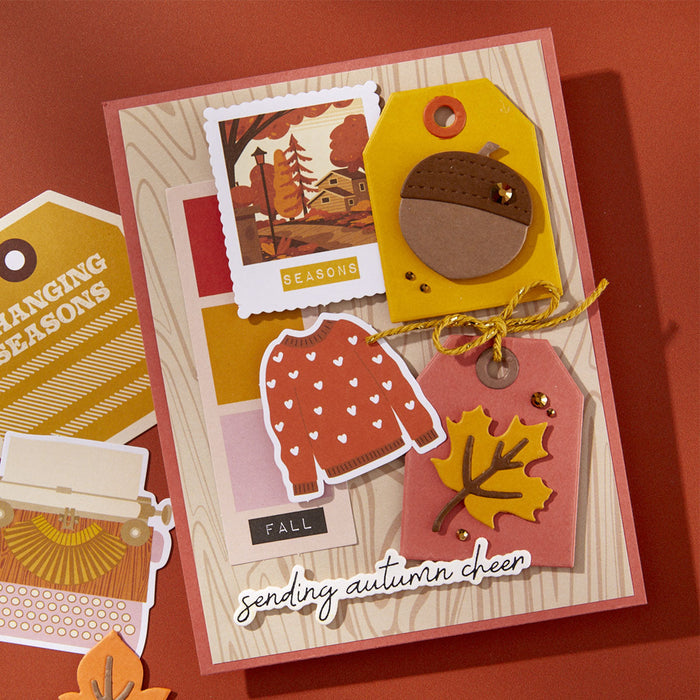 Autumn Sentiments BetterPress Plate & Die Set by Kelly Bangs