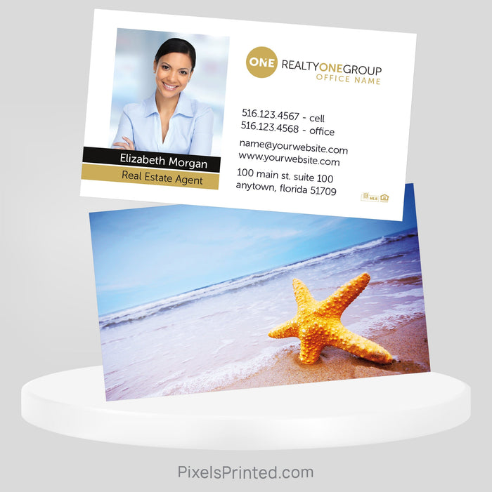 beach Realty ONE Group business cards Business Cards PixelsPrinted