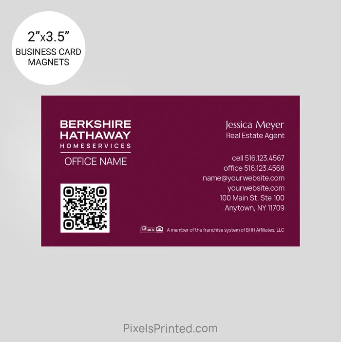 Berkshire Hathaway business card magnets PixelsPrinted