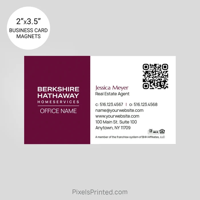 Berkshire Hathaway business card magnets PixelsPrinted