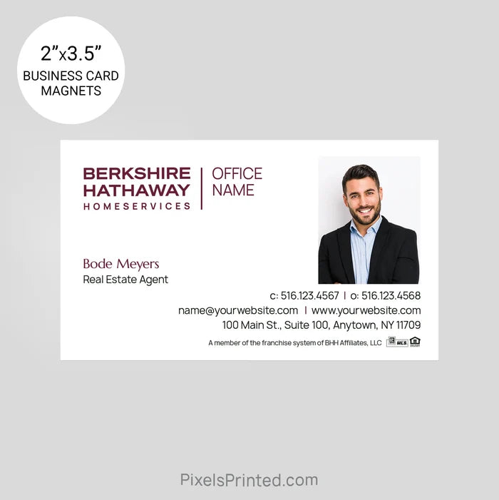 Berkshire Hathaway business card magnets PixelsPrinted