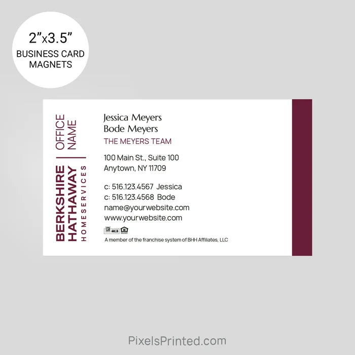 Berkshire Hathaway business card magnets PixelsPrinted