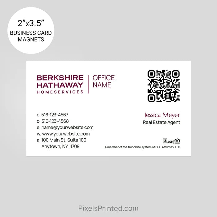 Berkshire Hathaway business card magnets PixelsPrinted