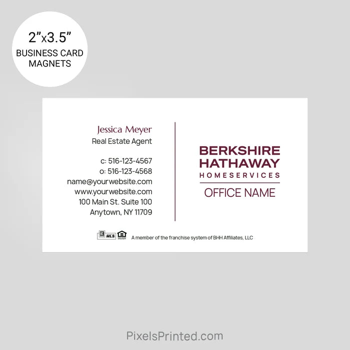 Berkshire Hathaway business card magnets PixelsPrinted