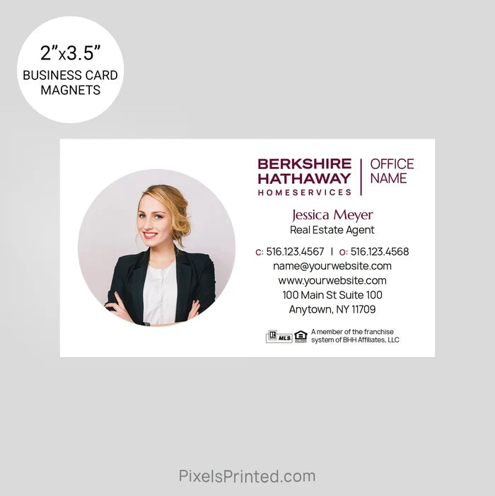 Berkshire Hathaway business card magnets PixelsPrinted