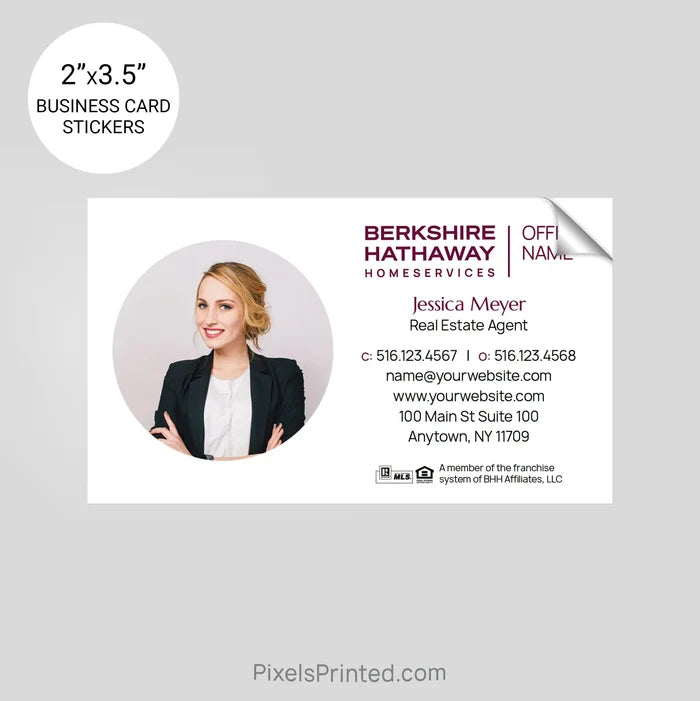 Berkshire Hathaway business card stickers PixelsPrinted