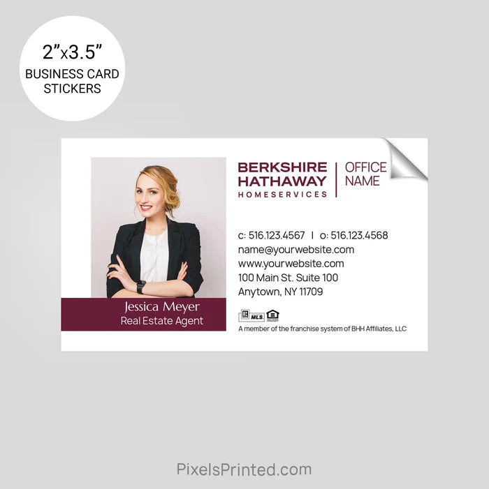 Berkshire Hathaway business card stickers PixelsPrinted