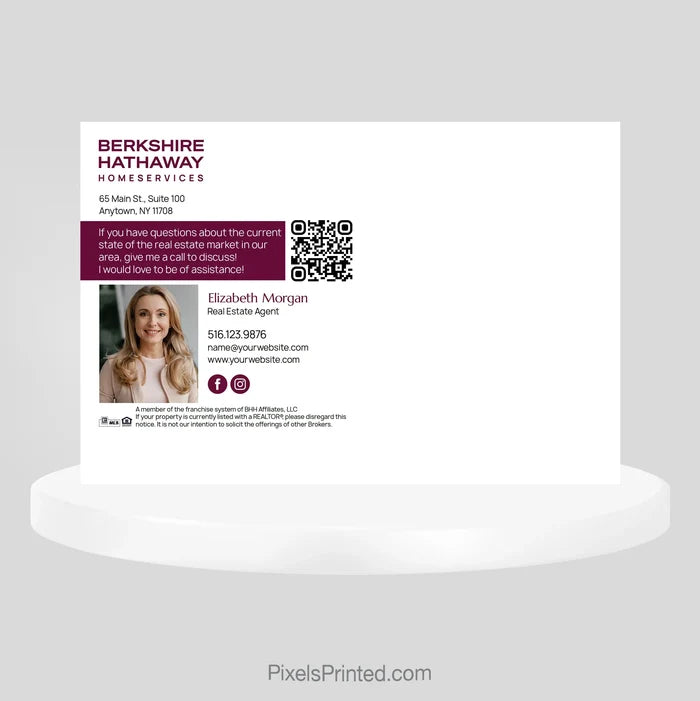 Berkshire Hathaway real estate hop into a new home Easter postcard PixelsPrinted