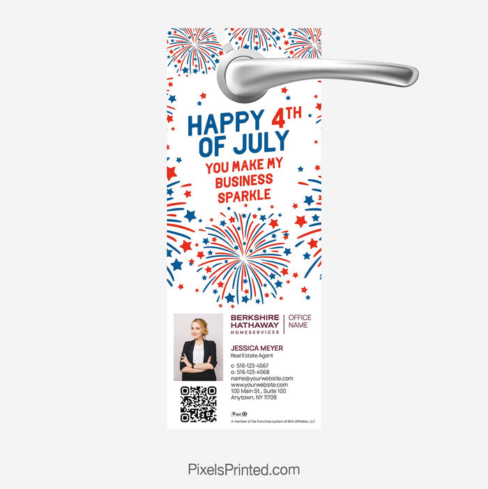 Berkshire Hathaway Fourth of July door hangers PixelsPrinted