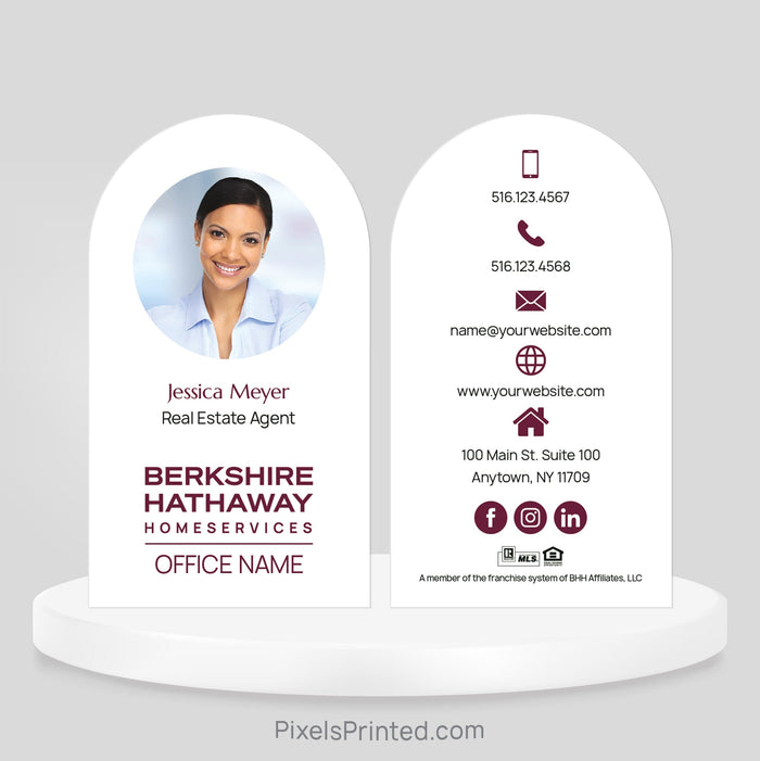 Berkshire Hathaway half circle shape business cards Business Cards PixelsPrinted