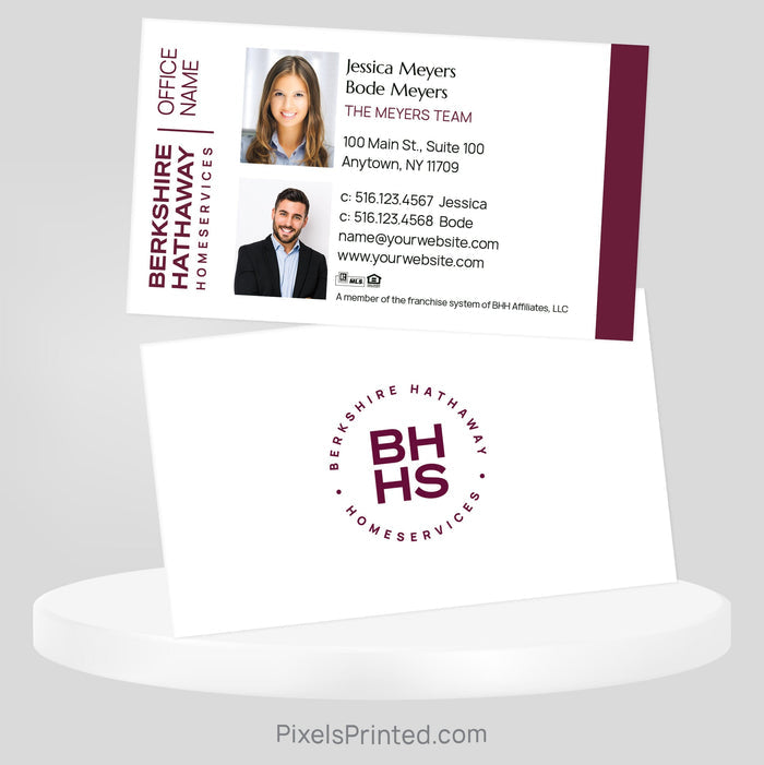 Berkshire Hathaway team business cards Business Cards PixelsPrinted
