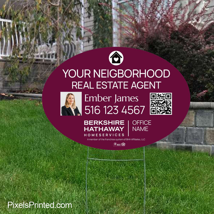 Berkshire Hathaway your neighborhood agent signs yard signs PixelsPrinted