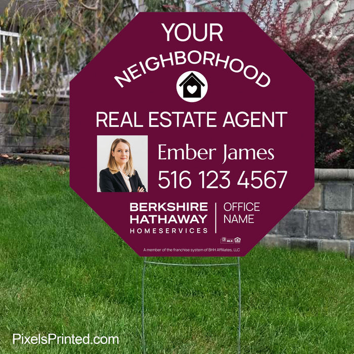 Berkshire Hathaway your neighborhood agent signs yard signs PixelsPrinted