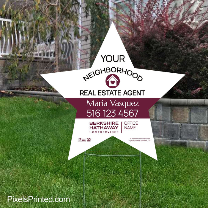 Berkshire Hathaway your neighborhood agent signs yard signs PixelsPrinted