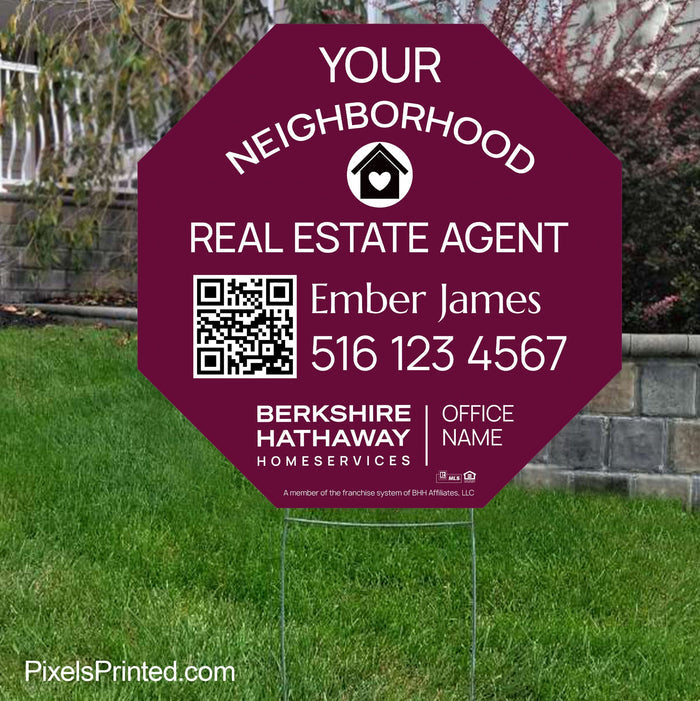 Berkshire Hathaway your neighborhood agent signs yard signs PixelsPrinted