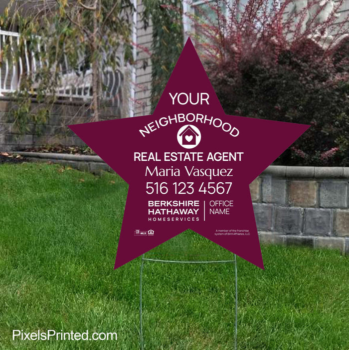 Berkshire Hathaway your neighborhood agent signs yard signs PixelsPrinted