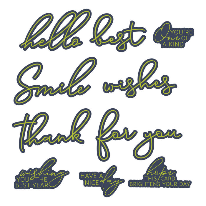 Best Year Sentiments - Clear Stamp & Die of the Month Club