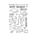 Birthday Animals Clear Stamp Set