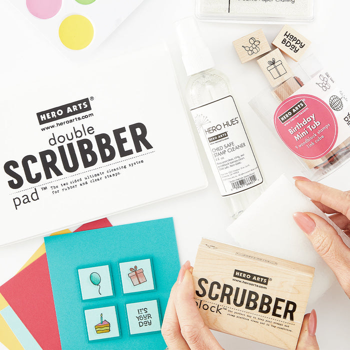 Birthday Mini Tub Woodblock Stamps