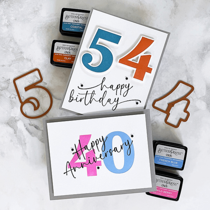 Bold Color Mix Numbers Press Plates