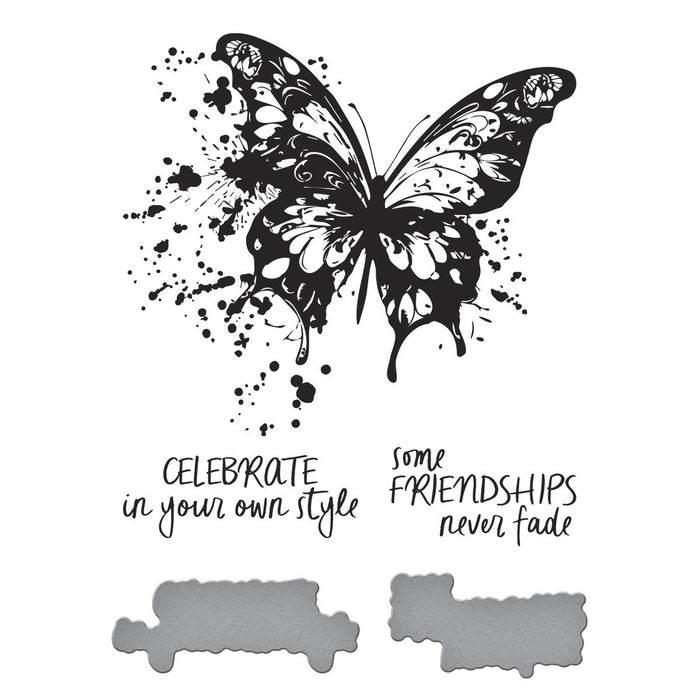 Butterfly Splatter BetterPress Plate & Die Set