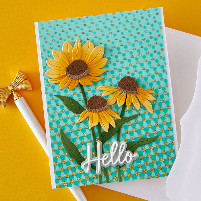 Cascading Dots 3D Embossing Folder and Stencil Bundle by Simon Hurley