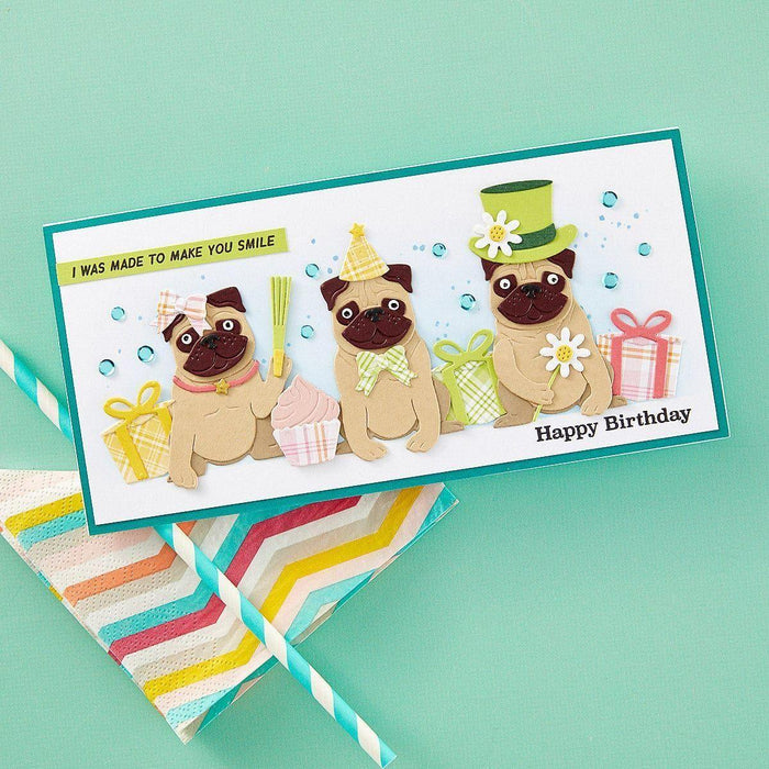 Cats and Pugs Sentiments Clear Stamp Set from the Bibi's Cats and Pugs Collection by Bibi Cameron