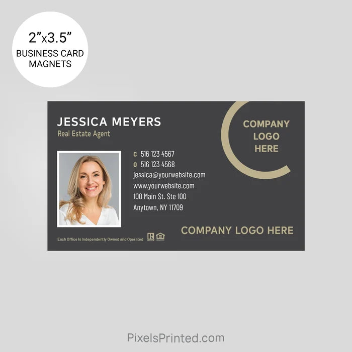 Century 21 business card magnets PixelsPrinted