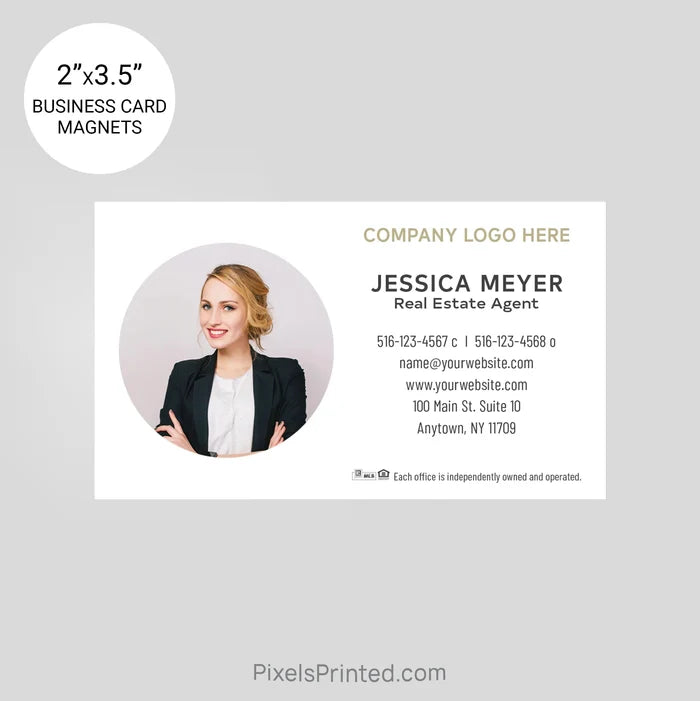 Century 21 business card magnets PixelsPrinted