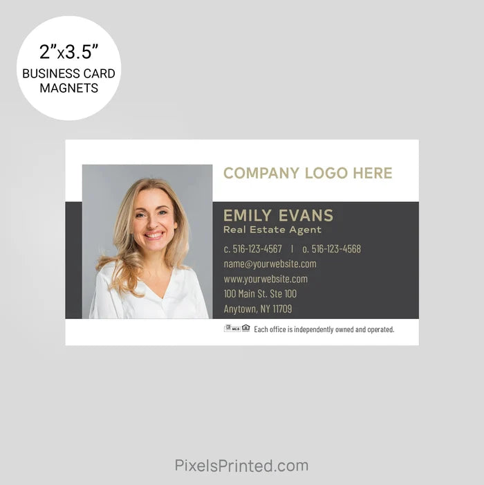 Century 21 business card magnets PixelsPrinted