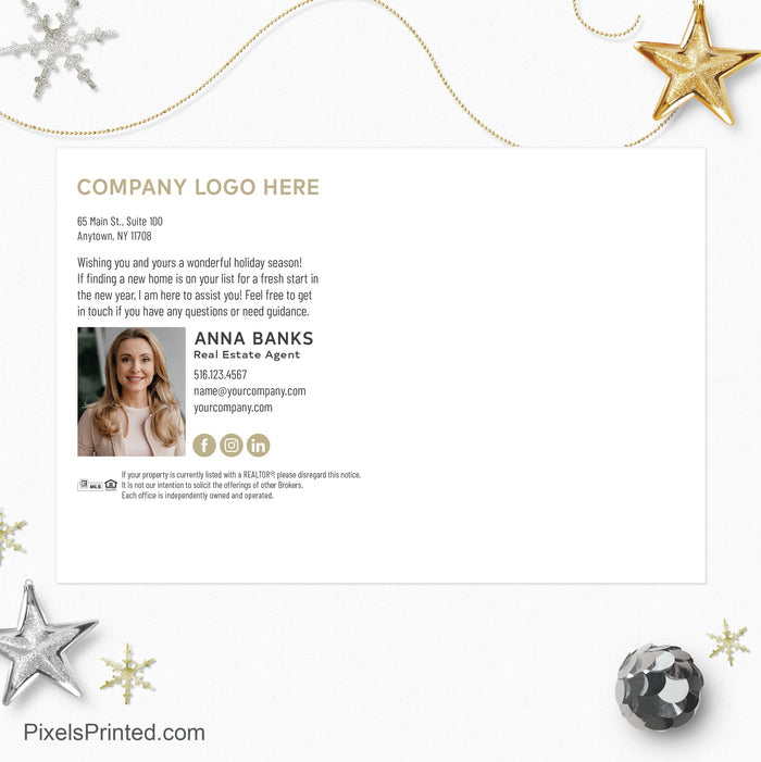 Century 21 Christmas holiday postcards postcards PixelsPrinted