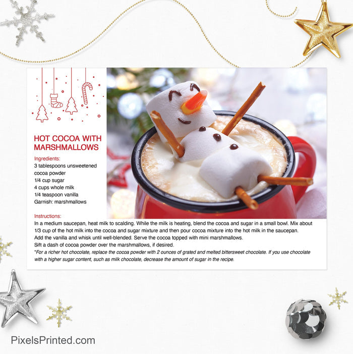 Century 21 Christmas recipe postcards postcards PixelsPrinted