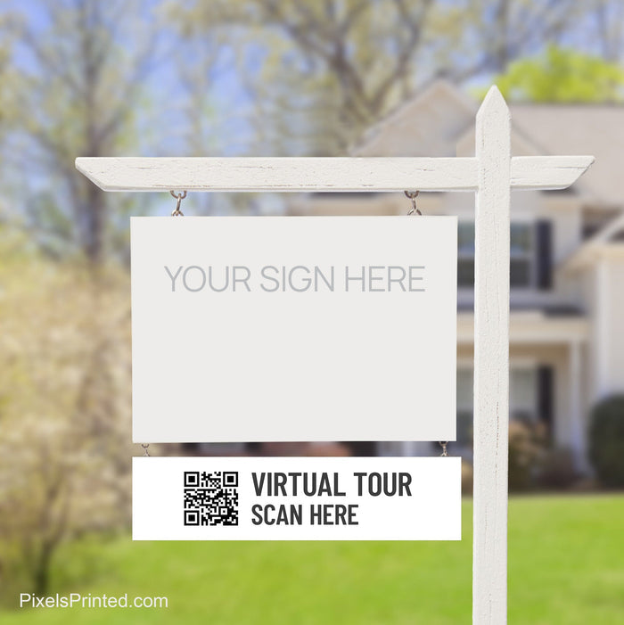 Century 21 QR code virtual tour sign riders PixelsPrinted