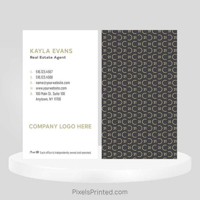Century 21 real estate business cards Business Cards PixelsPrinted