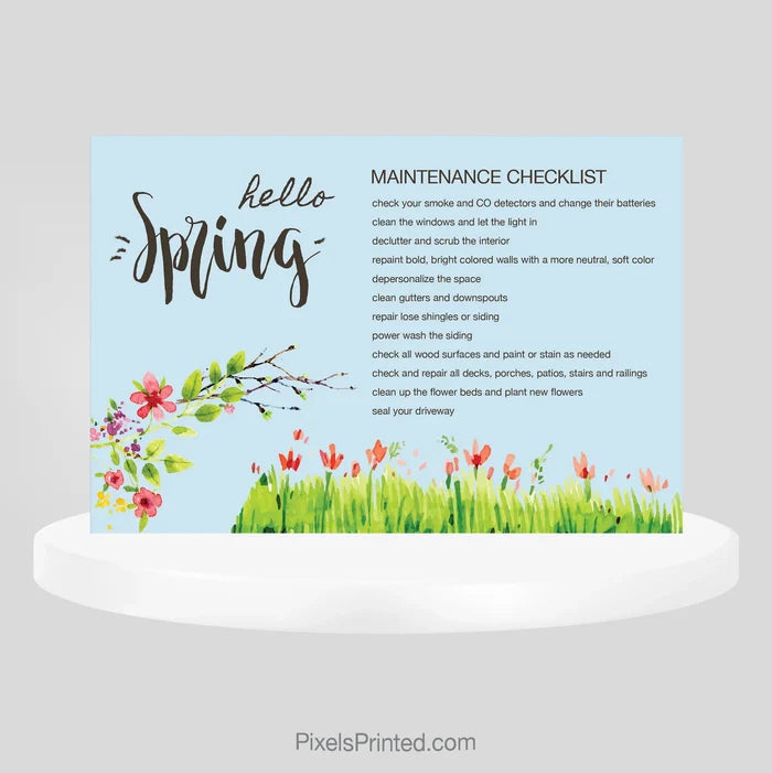 Century 21 real estate spring maintenance postcards PixelsPrinted