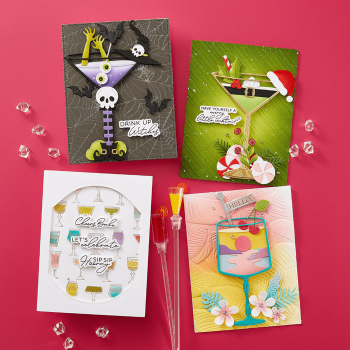 Cheers Sentiments Press Plate & Die Set