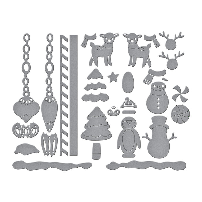 Chiming Christmas Etched Dies